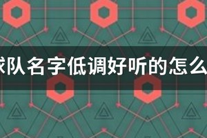 篮球队名字低调好听的怎么取?